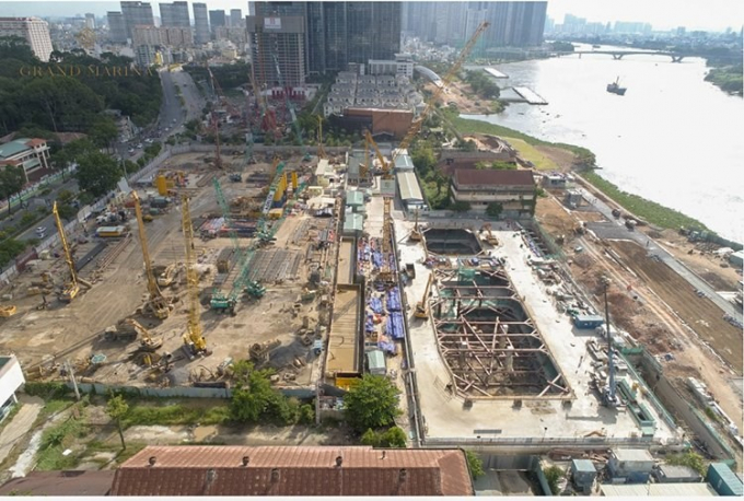 Tiến độ dự án Grand Marina Saigon. Ảnh chủ đầu tư Masterise Homes