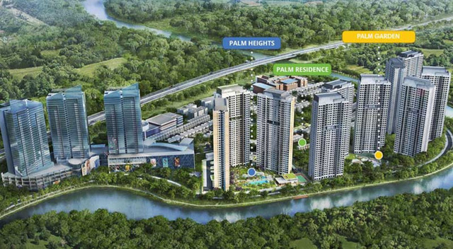 Phối cảnh tổng thể Palm City của liên doanh Keppel Land - Tiến Phước - Trần Thái.