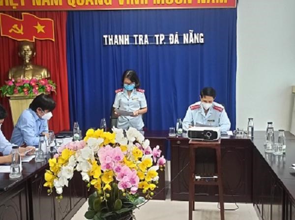 Bà Nguyễn Thị Hồng Ân - Phó Chánh Thanh tra TP Đà Nẵng công bố Kết luận thanh tra số số 968/KL-TTTP.