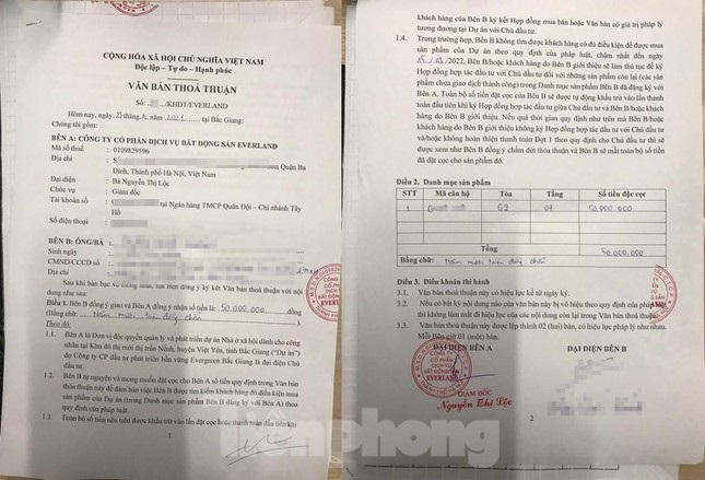 Thay vì kí HĐMB NOXH thông thường, khách hàng mua căn hộ tại Dự án NOXH Evergreen Bắc Giang tại thị trấn Nếnh, huyện Việt Yên (Bắc Giang), được môi giới hướng dẫn đặt cọc và kí Văn bản thỏa thuận.