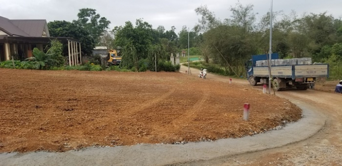 Khu vực đất vừa diễn ra