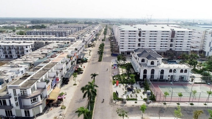 Một góc đô thị huyện Đức Hòa, Long An. (Nguồn: Báo Xây dựng)