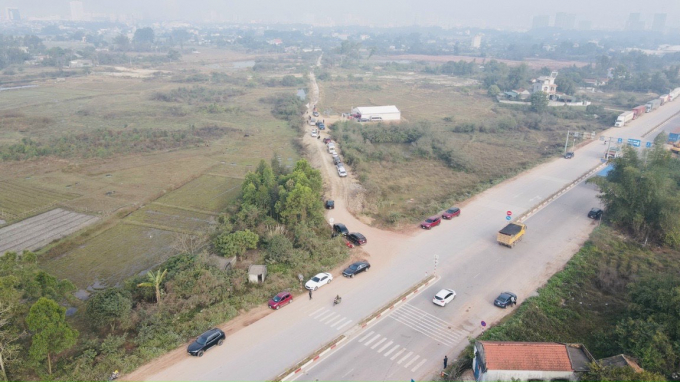 Khu vực đường dẫn cầu Bắc Luân 2, nơi