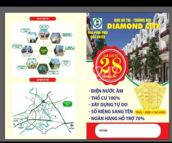 Các tiện ích, giá đất nền tại dự án Diamond City
