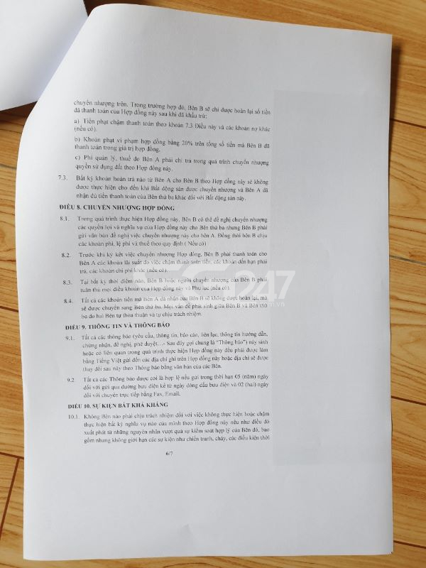 Nội dung mẫu của Hợp đồng nguyên tắc (Trang 6)