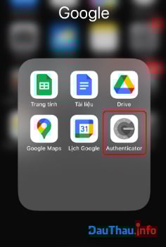 Ứng dụng Google Authenticator trên điện thoại