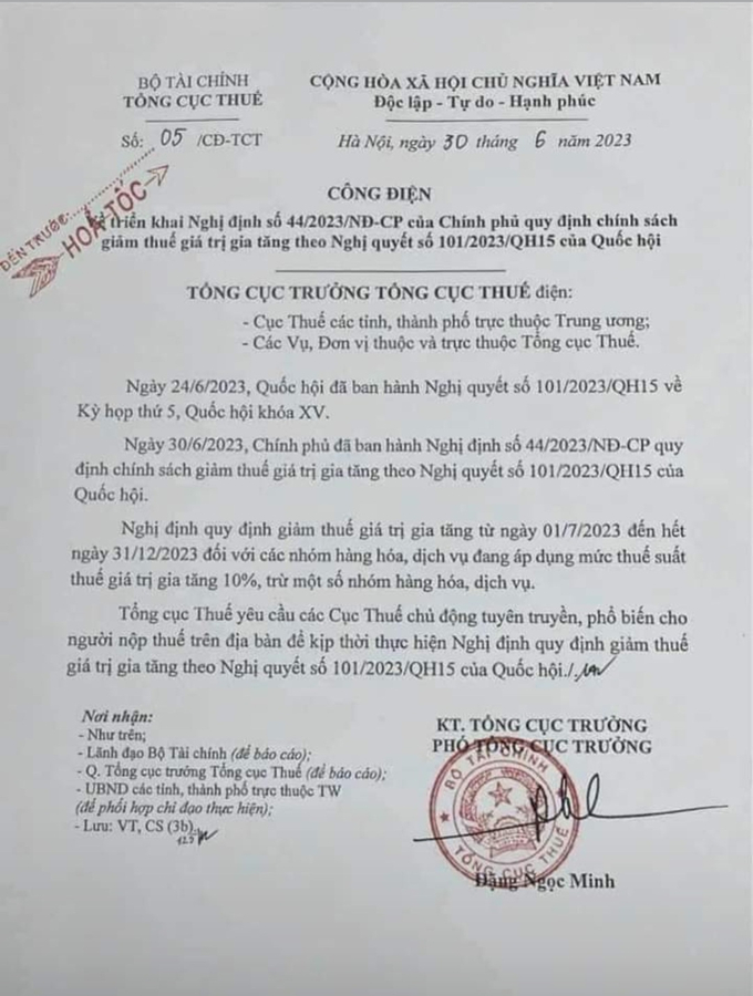 giảm thuế