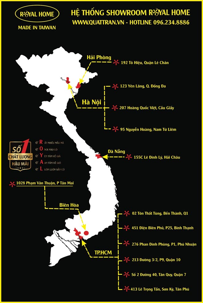 Quạt trần cho giới thượng lưu “Royal Home” xuất hiện rộng rãi khắp mọi nơi tại Việt Nam.