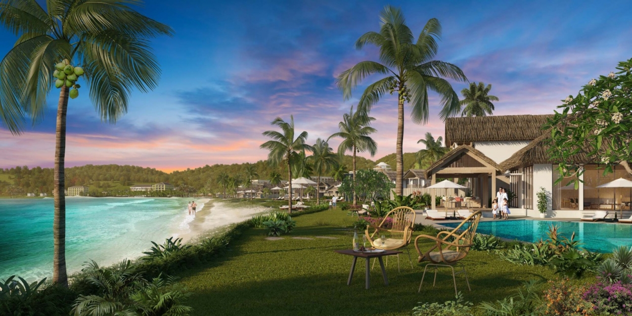 Sun Premier Village Kem Beach Resort: Quần thể biệt thự nghỉ dưỡng đẳng cấp với lối kiến trúc “Làng” với trục cảnh quan kéo dài từ bãi biển lên triền đồi, nơi các mạch nước ngầm chảy trên ghềnh đá và lộ mình bên bờ cát trắng.