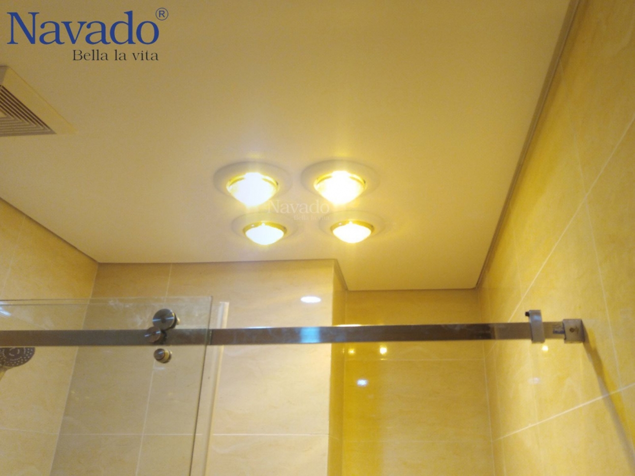 Đèn sưởi âm trần 4 bóng Navado là sản phẩm phù hợp dành cho nhà hàng, khách sạn, chung cư cao cấp và các dự án biệt thự.
