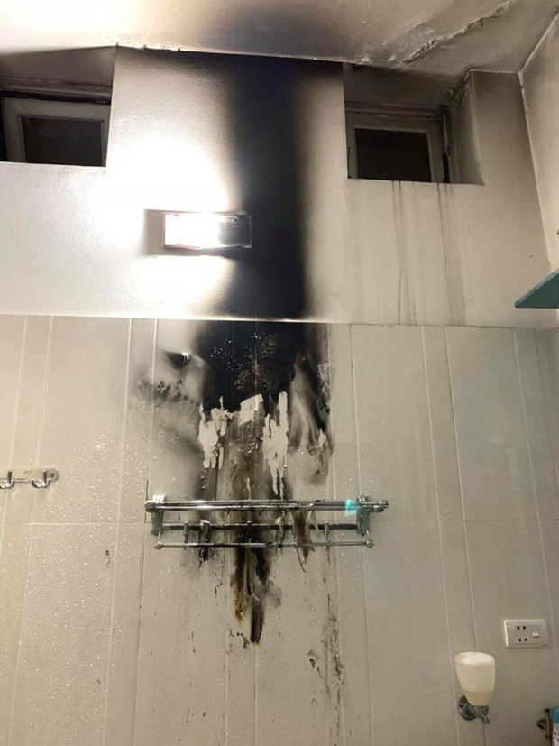 Hiện trường còn sót lại sau những vụ nổ đèn sưởi âm trần 2 bóng nhà tắm (ảnh minh họa)