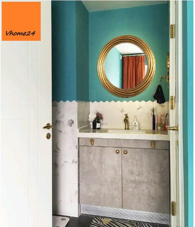 Gương phòng tắm trang trí decor tròn viền xoắn GTR135