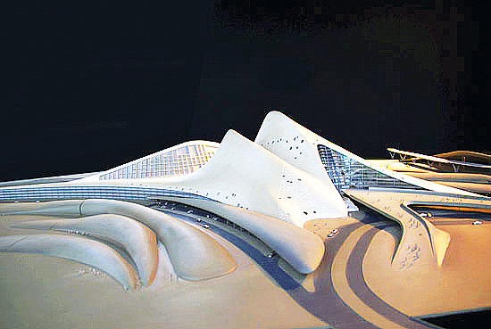 Thiết kế Nhà hát Opera Dubai ở UAE (2006) được thiết kế mô phỏng theo những cồn cát sa mạc đặc trưng được nhìn thấy ở quanh Dubai. Nguồn: Designboom