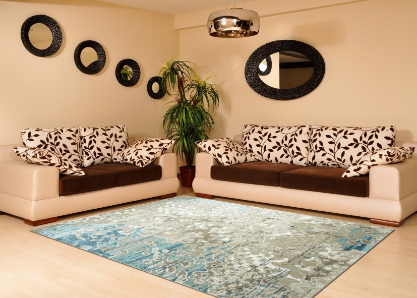 Sử dụng thảm trải sàn giúp phòng khách giảm tiếng ồn