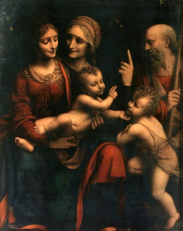 Đức Mẹ đồng trinh và đứa trẻ cùng Thánh Anne và Thánh John the Baptist (The Virgin and Child with St Anne and St John the Baptist) được vẽ vào khoảng những năm 1499 đến 1500. 