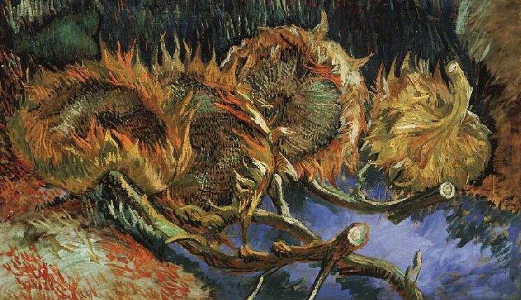 Hoa hướng dương trong loạt tranh ở Paris, bức tranh được vẽ bằng chất liệu sơn dầu trên canvas, kích thước 60 x 100 cm. (Ảnh: Wikipedia)