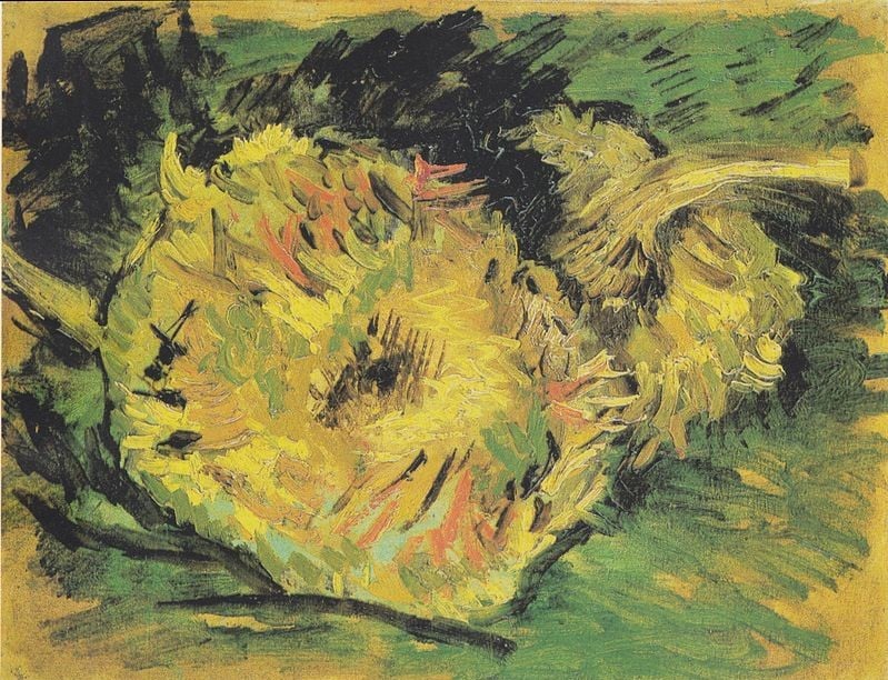 Hoa hướng dương trong loạt tranh ở Paris, bức tranh được vẽ bằng chất liệu sơn dầu trên canvas, kích thước 21 x 27 cm. Bức tranh hiện đang được trưng bày tại bảo tàng Van Gogh, Amsterdam, Hà Lan. (Ảnh: Wikipedia)