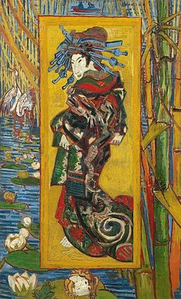 The Courtesan được Van Gogh vẽ vào năm 1887, Ông vẫn rất ngưỡng mộ kỹ thuật của các nghệ sĩ Nhật Bản và đã nhiều lần nhắc đến họ trong những lá thư gửi cho người em trai Theo