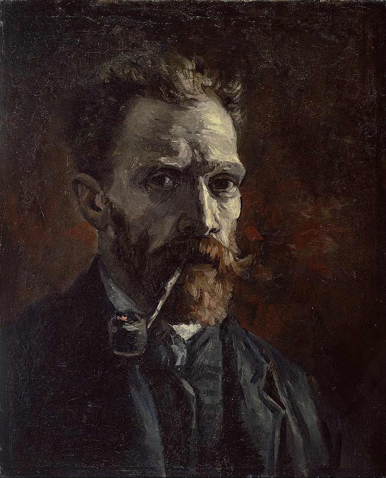 Những bức chân dung tự họa của Van Gogh trong thời gian đầu (1886) thường được vẽ bằng những mảng màu tối. Đây là phong cách vẽ của Van Gogh trước khi lĩnh hội trường phái ấn tượng và tân ấn tượng ở Paris