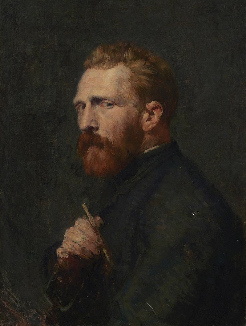 Chân dung Vincent Van Gogh của họa sĩ John Russell được vẽ vào năm 1886, hiện đang được trưng bày tại Bảo tàng Van Gogh, Amsterdam