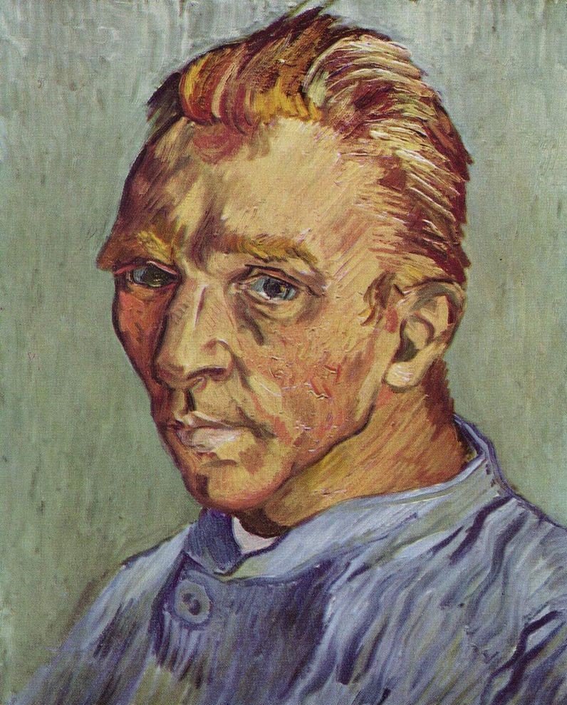 Bức chân dung được cho là chân dung tự họa cuối cùng của Van Gogh trước khi tự sát, bức tranh được vẽ vào cuối tháng 9 năm 1889, chất liệu sơn dầu trên vải. Bức tranh vẽ họa sĩ không có râu và có phần kiệt quệ.
