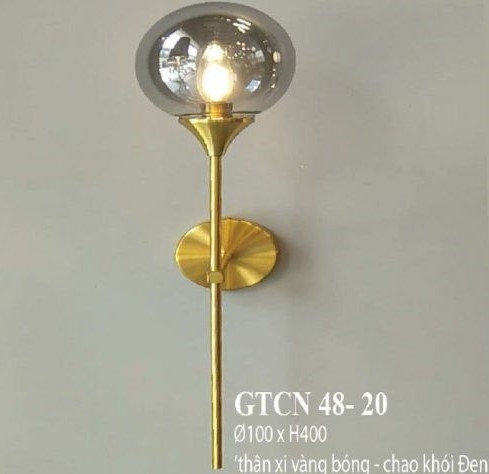Đèn Gắn Tường Xi Vàng Quả Cầu Khói Mã GTCN48