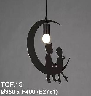 Đèn Thả Trang Trí Hình Vầng Trăng Cặp Tình Nhân TCF15