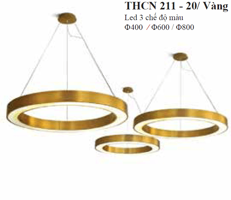 Đèn thả hiện đại vòng tròn xi vàng THCN211 |HomeAZ.vn