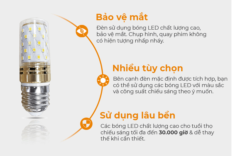 Đèn thả bàn ăn chao nhôm sử dụng công nghệ bóng LED tiết kiệm điện