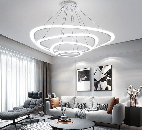 Đèn thả phòng khách bằng kim loại, ánh đèn sáng trắng cho những không gian sống hiện đại, tươi mới, (ảnh minh họa)