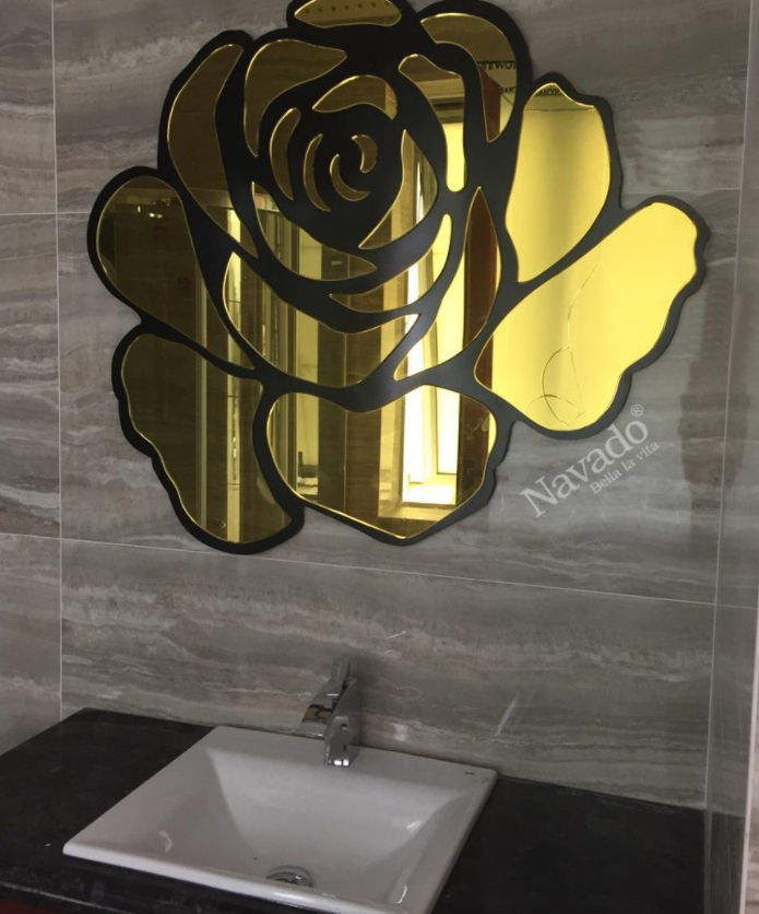 Gương Trang Trí Phòng Tắm Tân Cổ Điển Rose Gold G31 | HomeAZ.vn