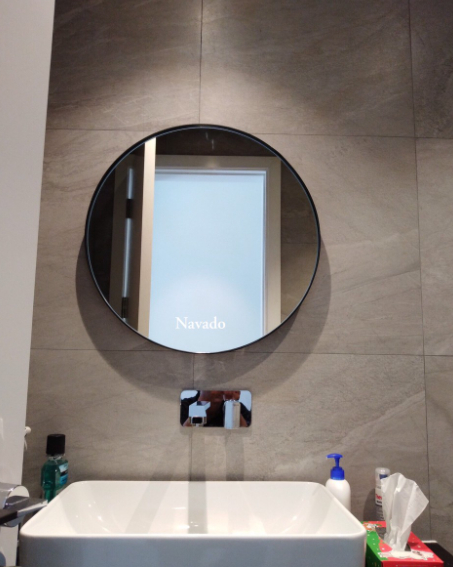 Gương Tròn Treo Tường Phòng Tắm Cao Cấp Vành Thép G97 | HomeAZ.vn