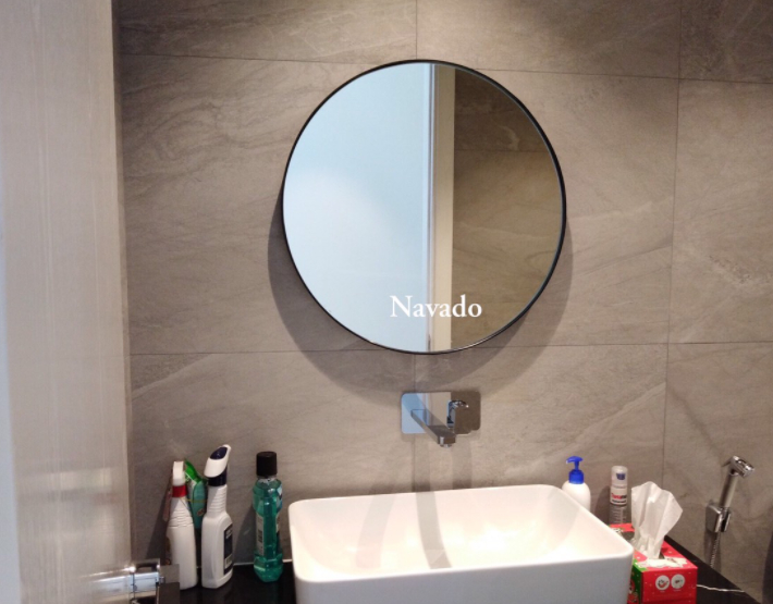Gương Tròn Treo Tường Phòng Tắm Cao Cấp Vành Thép G97 | HomeAZ.vn