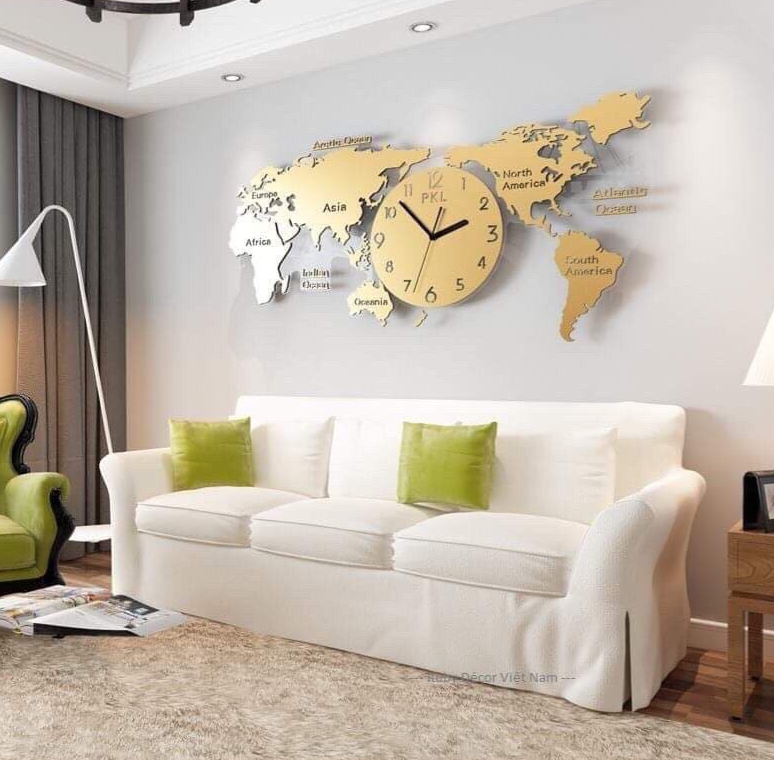 Mua Đồng hồ treo tường trang trí phòng khách DH105, Đồng hồ quả lắc hanmade trang  trí phòng khách | Tiki