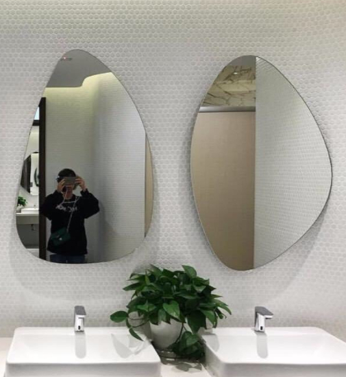 Gương Trang Trí Phòng Tắm Cao Cấp Hình Hòn Trống Mái | HomeAZ.vn