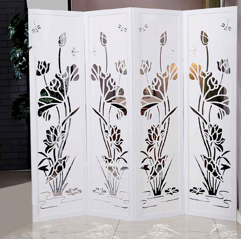 Vách ngăn gỗ nhựa Composite giá rẻ hình hoa Sen cổ truyền