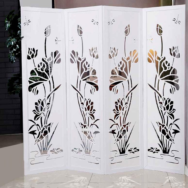 Vách ngăn gỗ nhựa Composite hình hoa Sen cổ truyền