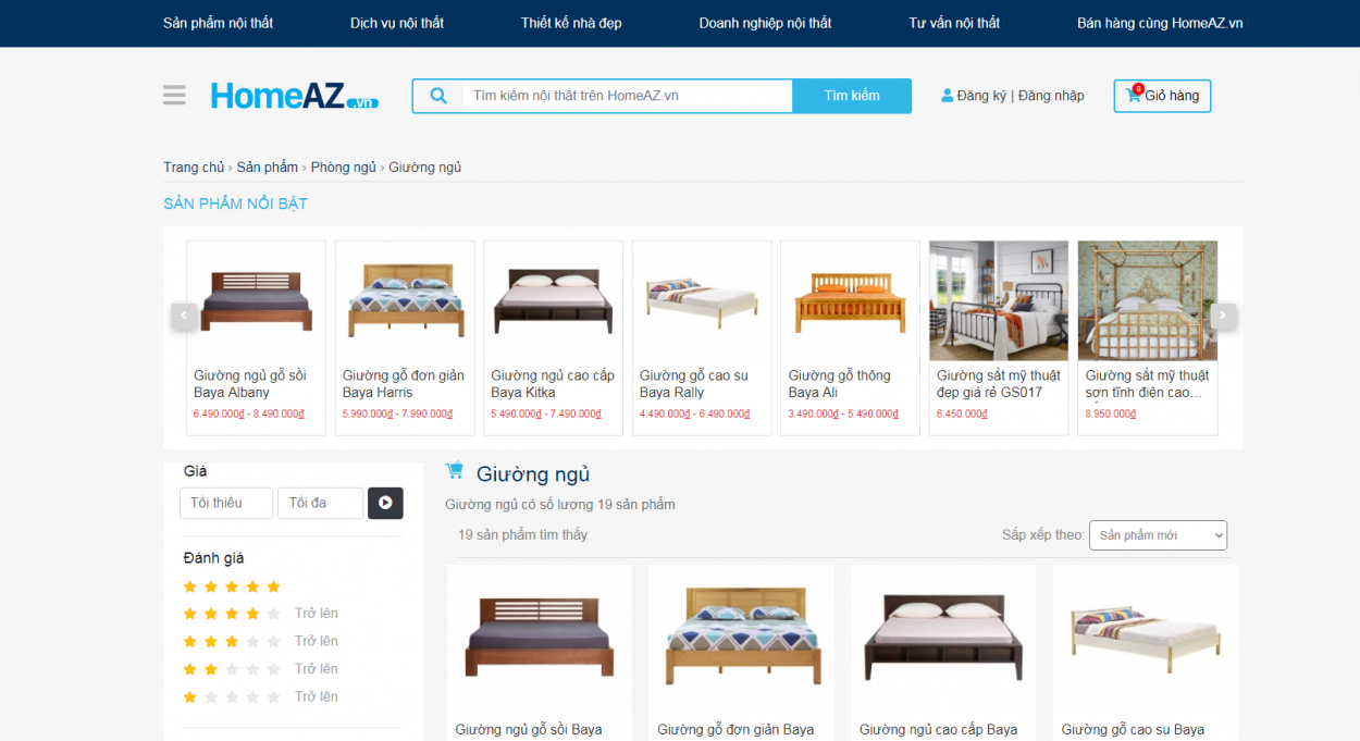 Mua 5 mẫu giường gỗ đẹp nhất hiện nay trên HomeAZ.vn