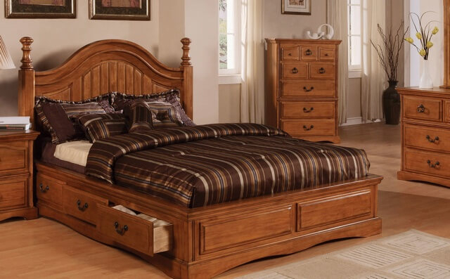 Mẫu giường gỗ đơn đẹp