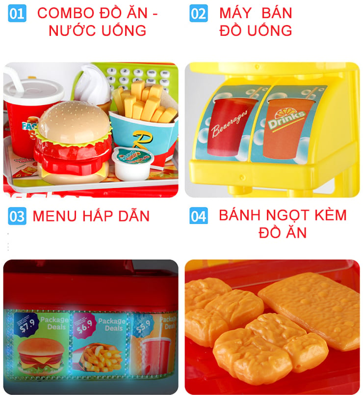 Mô Hình Đồ Chơi Trẻ Em - Quầy Hàng Fastfood CAO CẤP | HomeAZ.vn