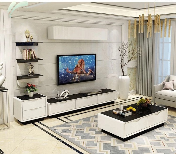 Combo bàn trà kệ tivi mang đến sự đồng bộ cho không gian phòng khách
