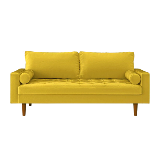 Ghế Sofa Vải Nhung Màu Vàng KATE YELLOW SOFA Cao Cấp | HomeAZ.vn