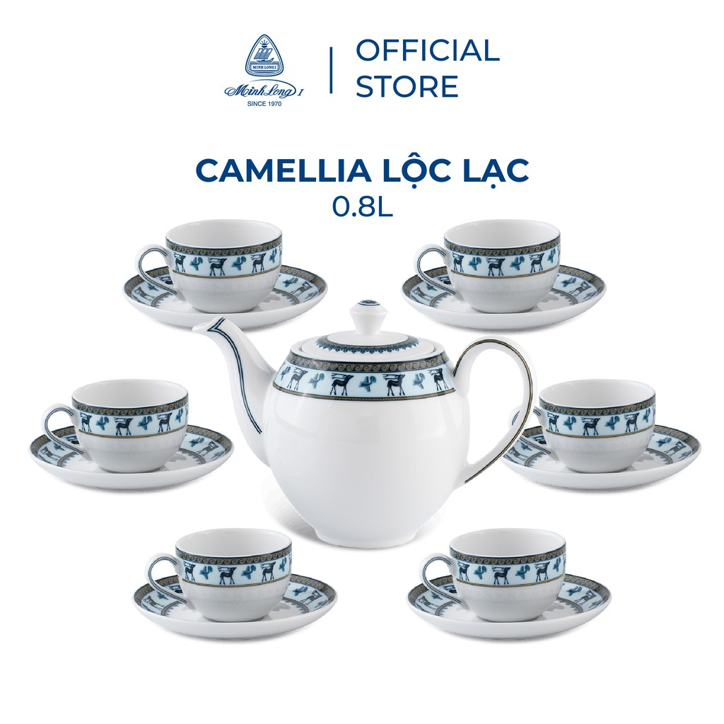 Bộ Bình Trà Đẹp, Cao Cấp Minh Long 0.8L Camellia Lộc Lạc | HomeAZ