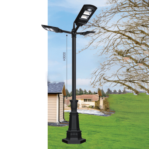 Trụ đèn chiếu sáng sân vườn năng lượng mặt trời thiết kế 3 đèn SLT 095 Trụ đèn chiếu sáng sân vườn năng lượng mặt trời thiết kế 3 đèn SLT 095