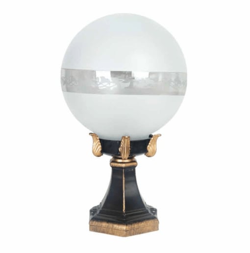 Đèn trụ cổng biệt thự quả cầu thuỷ tinh đẹp NVT 958