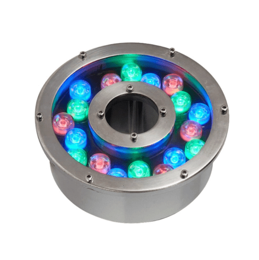Đèn led âm nước đài phun nước đổi màu RGB HBG 18w DM Đèn led âm nước đài phun nước đổi màu RGB HBG 18w DM