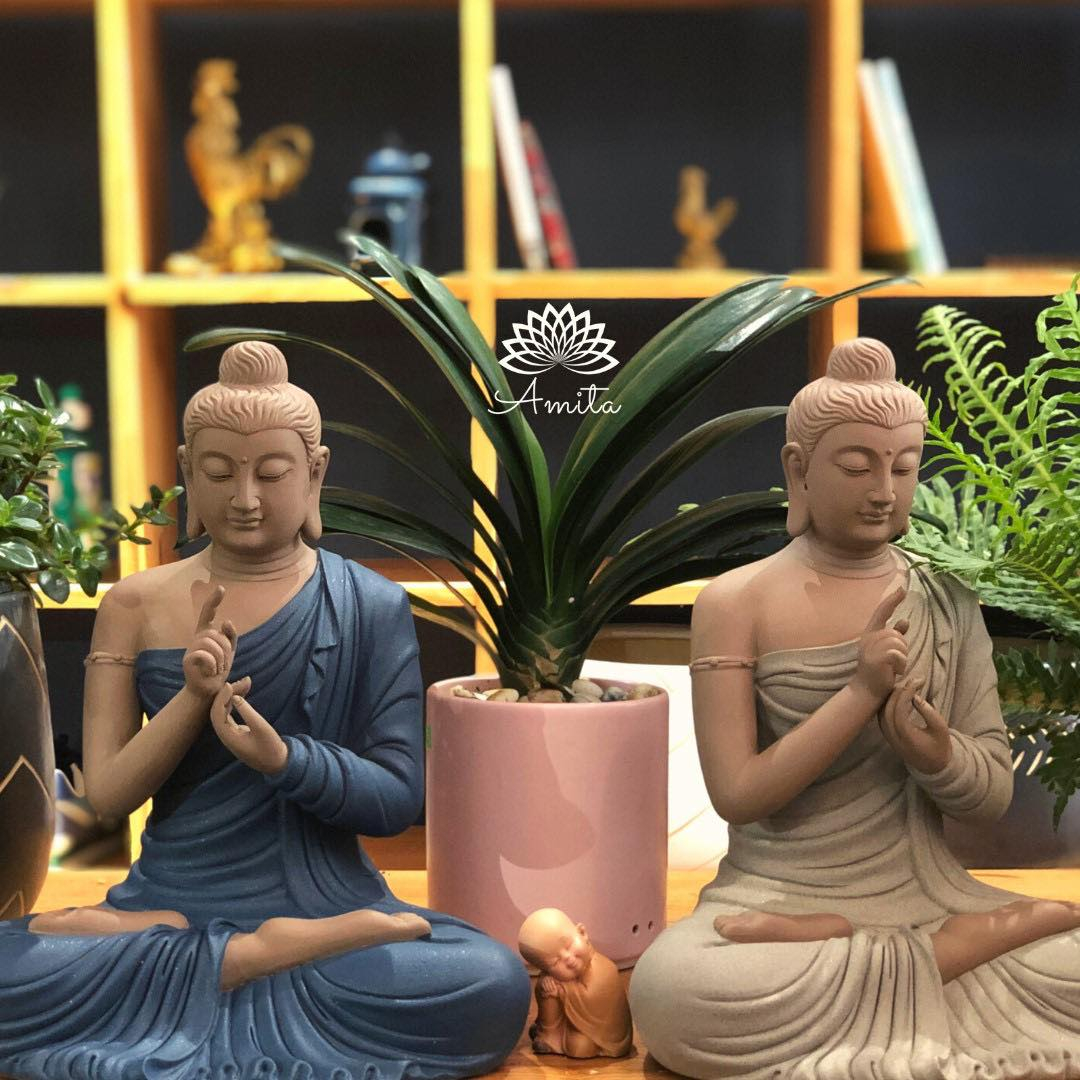 Tượng Phật Thích Ca Chuyển Pháp Luân Bằng Gốm | HomeAZ.vn
