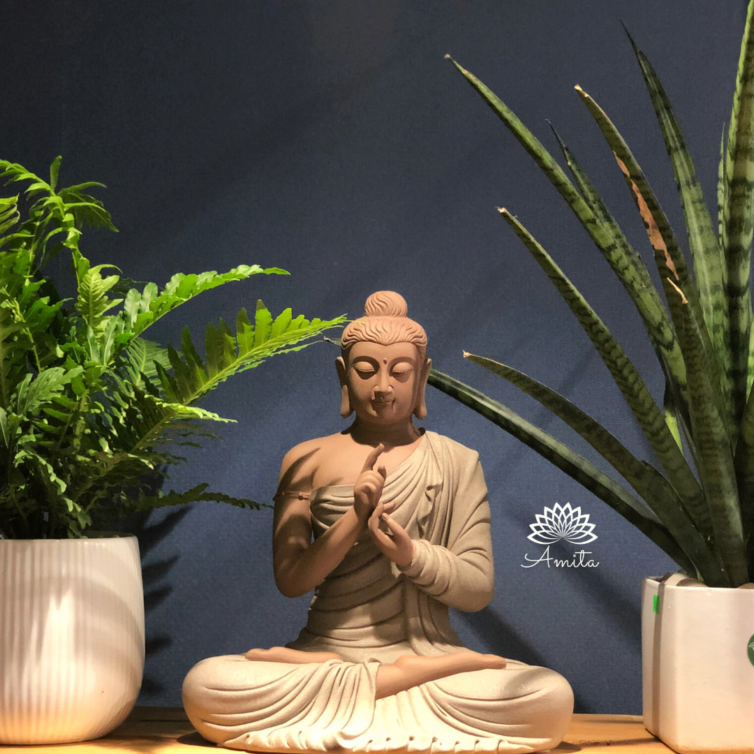 Tượng Phật Thích Ca Chuyển Pháp Luân Bằng Gốm | HomeAZ.vn