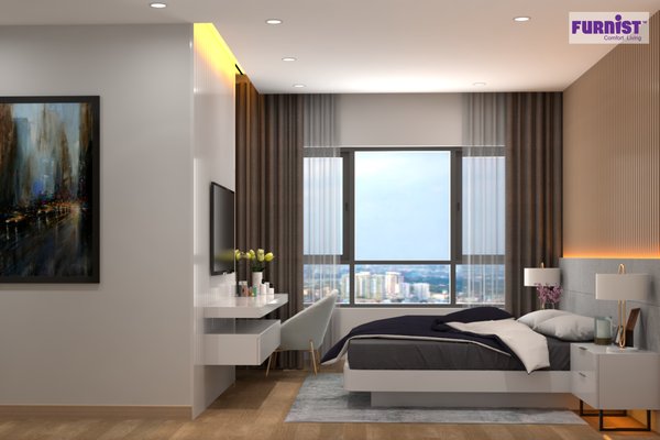 Thiết kế nội thất căn hộ Palm Heights 120m² 3 phòng ngủ