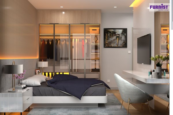Thiết kế nội thất căn hộ Palm Heights 120m² 3 phòng ngủ